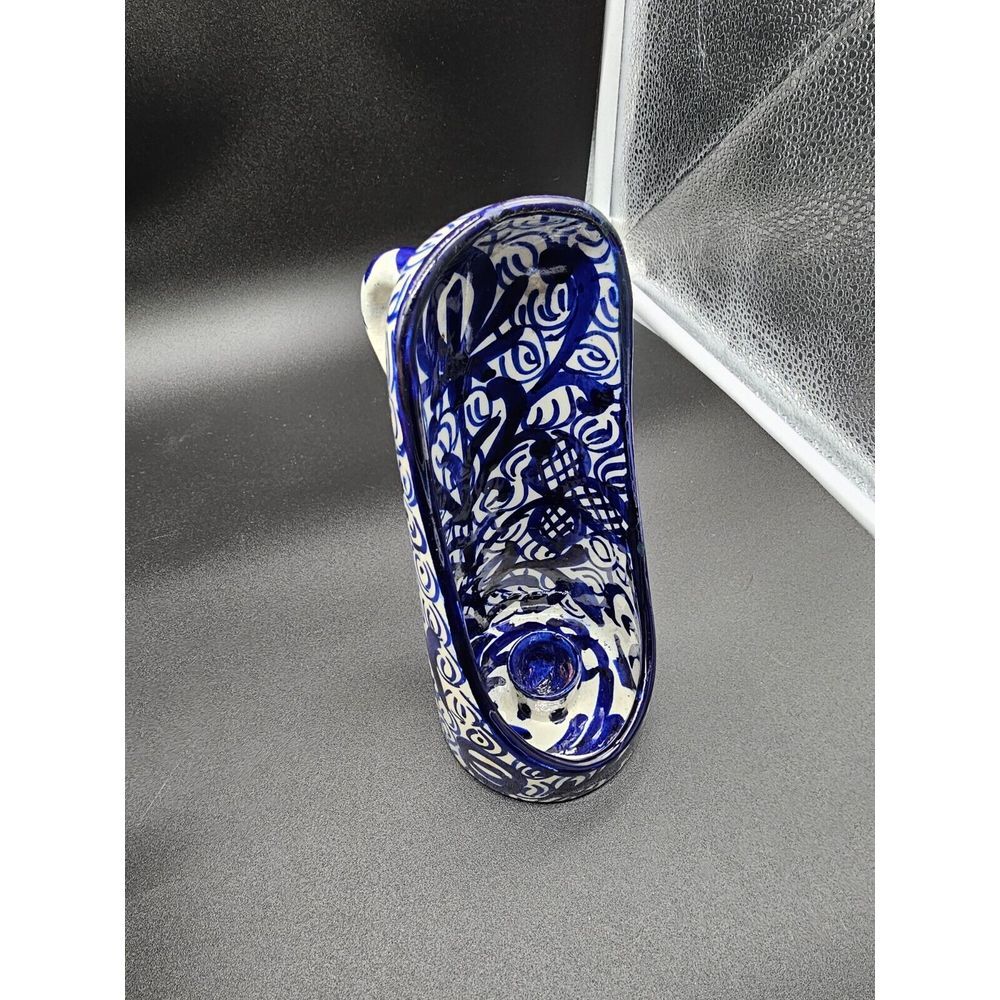 Mallorca Handle Painted Ceramic Candle Lantern